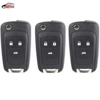 

KEYECU 3 Pcs/lot New Uncut Remote Key Fob 3 Button 433MHz ID46 Chip for Chevrolet Cruze 2010 2011 2012 2013 2014 2015