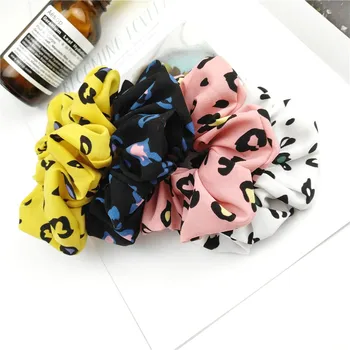 

Free shipping Fashion women pretty Hair bands cute graffiti printed hair scrunchies girl's hair Tie Accessories Ponytail Holder
