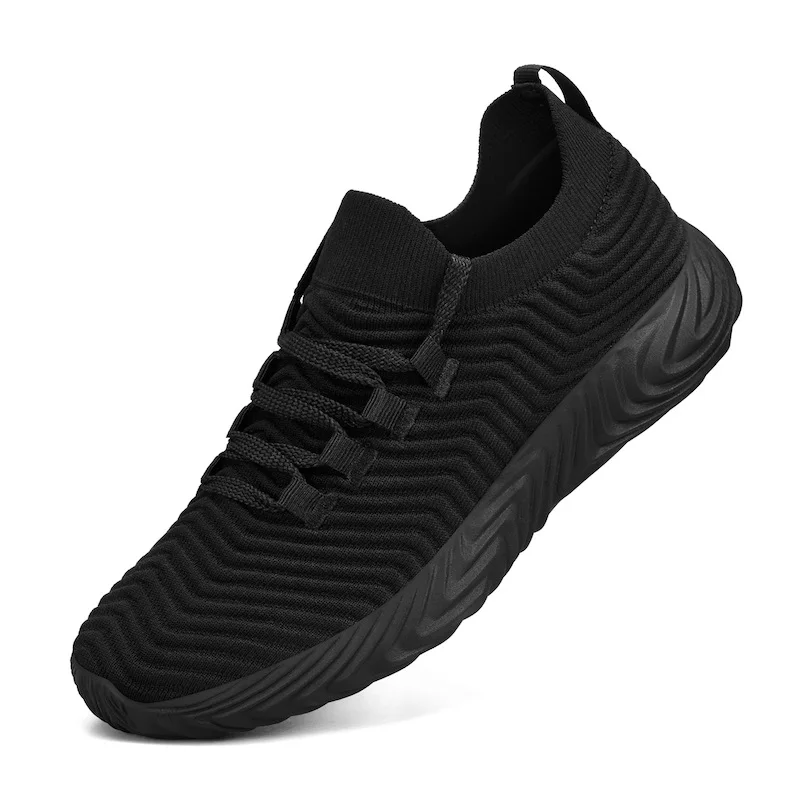 New Men& Women Breathable Running Shoes Outdoor Jogging Walking Lightweight Shoes Comfortable Sports Sneakers - Цвет: all black