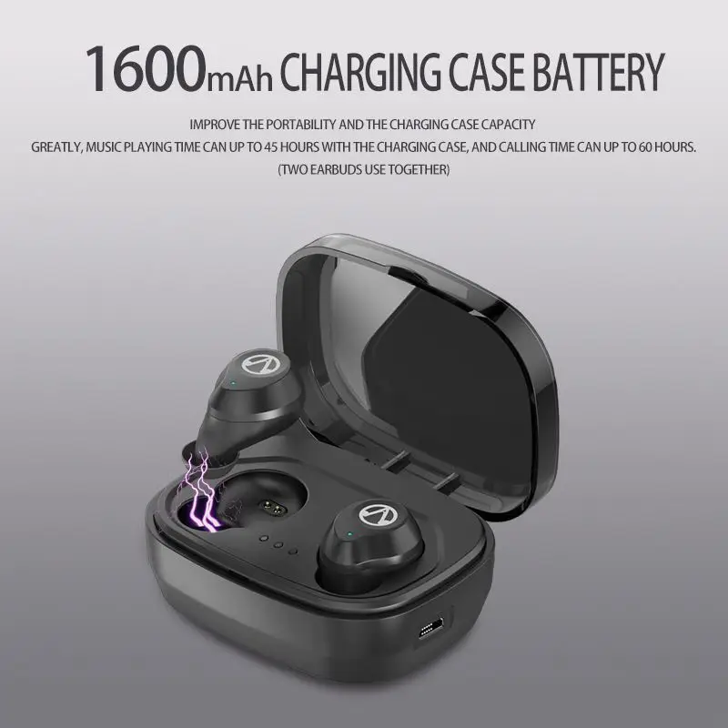 

Bluetooth Earphone 5.0 Stereo Sport Wireless Headphone waterproof touch Headset In Ear Monitor for Samsung Galaxy iPhone