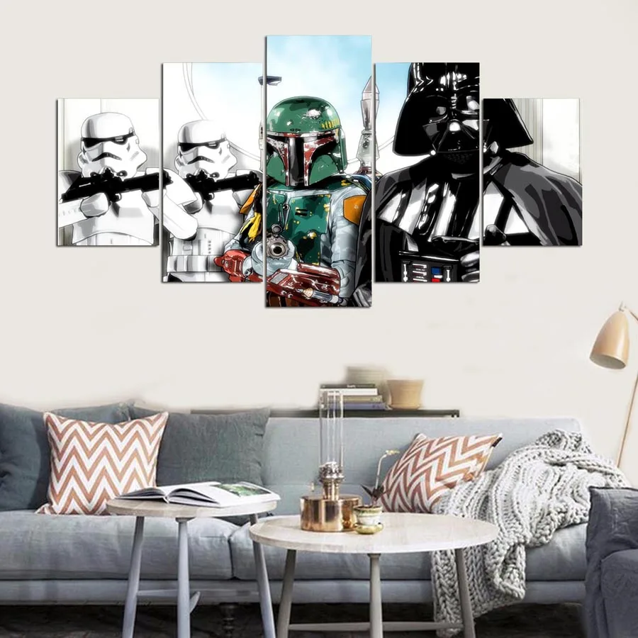 Home Decor Modern Painting Movie Star Wars On The Wall Art Modular
