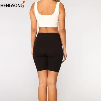 Women Thin Fitness Short Pants Casual Ladies Slim Pants High Waist Summer Bottom Knee Length