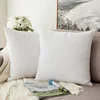 Housse de coussin en velours doux de haute qualité taie d'oreiller unie velours côtelé flocage rayure jaune gris rose ► Photo 2/6