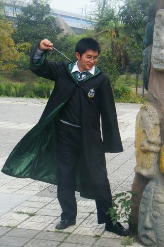 Бесплатная доставка Slytherin Косплей халат свитер рубашка галстук Draco Malfoy волшебная