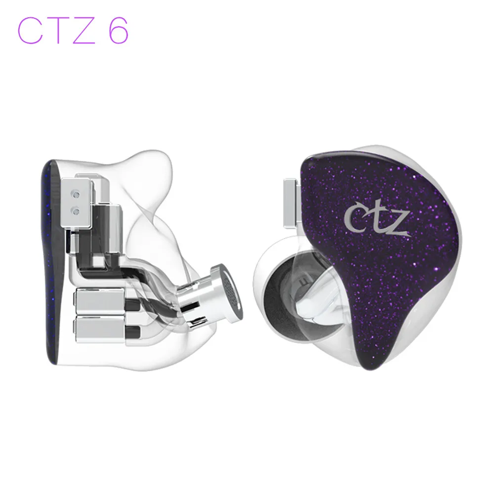 Новейший CTZ 6 12BA одна сторона 6BA наушники в ухо изготовленные на заказ