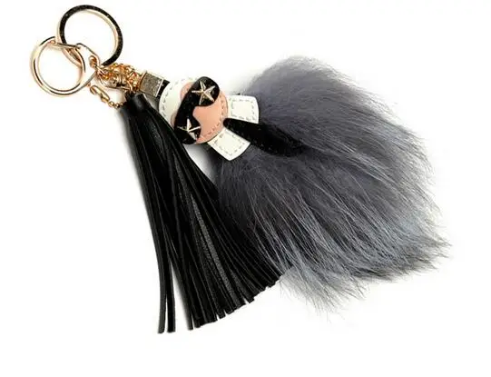 1 шт./партия,, креативный стиль, женский мужской брелок с монстром, меховой брелок для ключей с кисточкой, женская сумка, подвеска