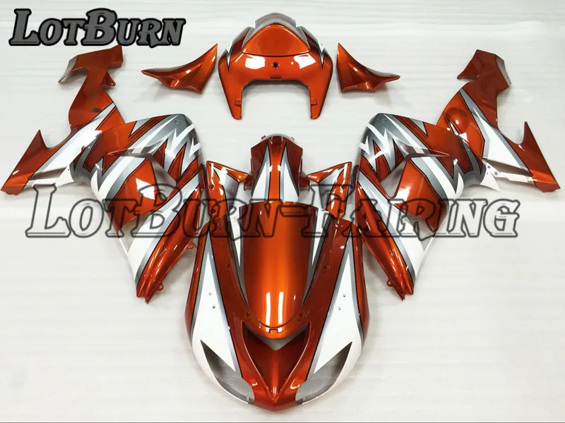Кузов мото Обтекатели пригодный для Kawasaki ZX10R 636 ZX-10R 2006 2007 06 07 обтекателя комплект индивидуальный заказ Высокое качество ABS Пластик