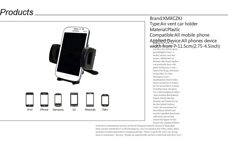 XMXCZKJ Автомобильный держатель для телефона на вентиляционное отверстие держатель для iPhone X 8 samsung S8 S7 Xioami 4x Универсальный автомобильный держатель с Gps на 360 градусов