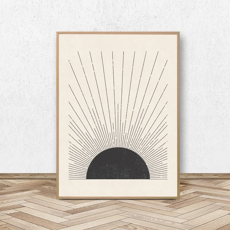 Sun Illustration Prints Home Decor