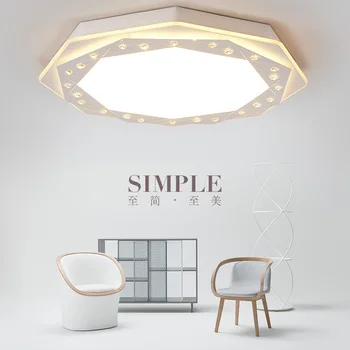 

Modern simple living room study lamp geometry ceiling lamp LED iron bedroom lamp diamond room lighting