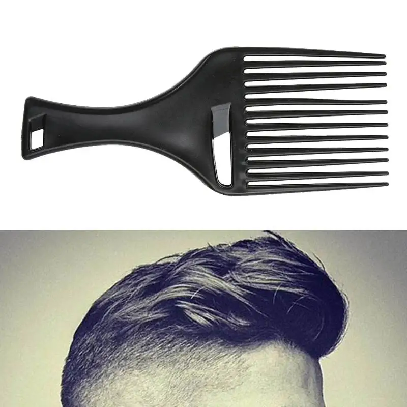 

1Pcs Insert Afro Hair Pick Comb Wide Comb Teeth Hair Fork Brush for Curly Hair Plastic High & Low Gear Comb Hair Styling Tools