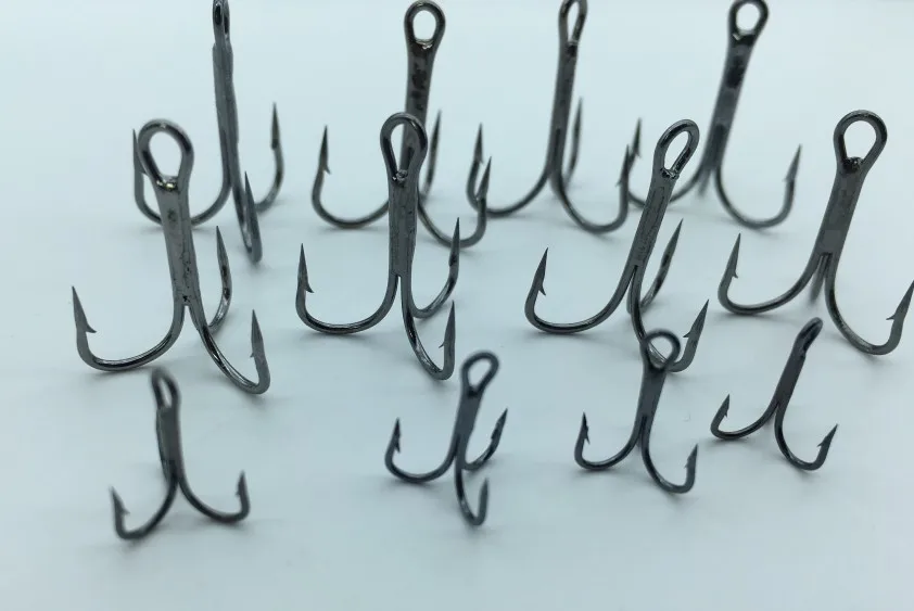Lot De 40 Hameçons Triple Acier Haute Carbone - Pêche Gros Poisson Taille 1# à 12/0 - Neuf