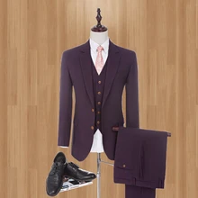 Новая модная куртка для жениха смокинги серый/красный/синий костюм на заказ мужской костюм 3 цвета свадебный костюм(куртка+ брюки+ жилет