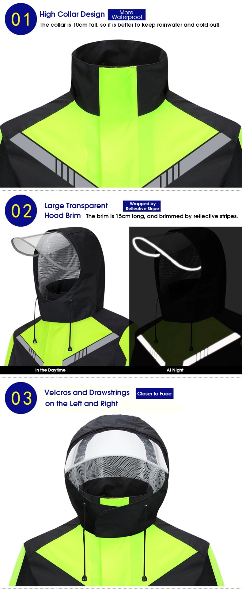 Fashion Men Women Motorcycling Rain Coat Pants Suit 20