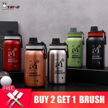 

YIHAO 580ML 880ML High Quality Hot Sale 304 Stainless Steel Insulation Thermos Cup Sports Portable Mobile Phone Bracket Thermos