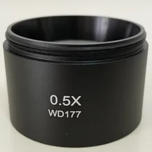 Научный SZ71 профессиональный микроскоп объектив Вспомогательные цели 0.5X WD177mm, стерео микроскоп объектив 0.5x