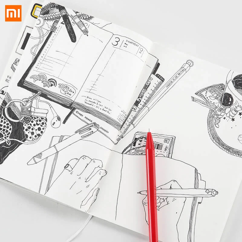 12PcsLot Xiaomi Radical Gel Pen Ballpoint Ball Point for School Offical Sign Signing Roll Rolling Pen Black Ink Xiaom (5)