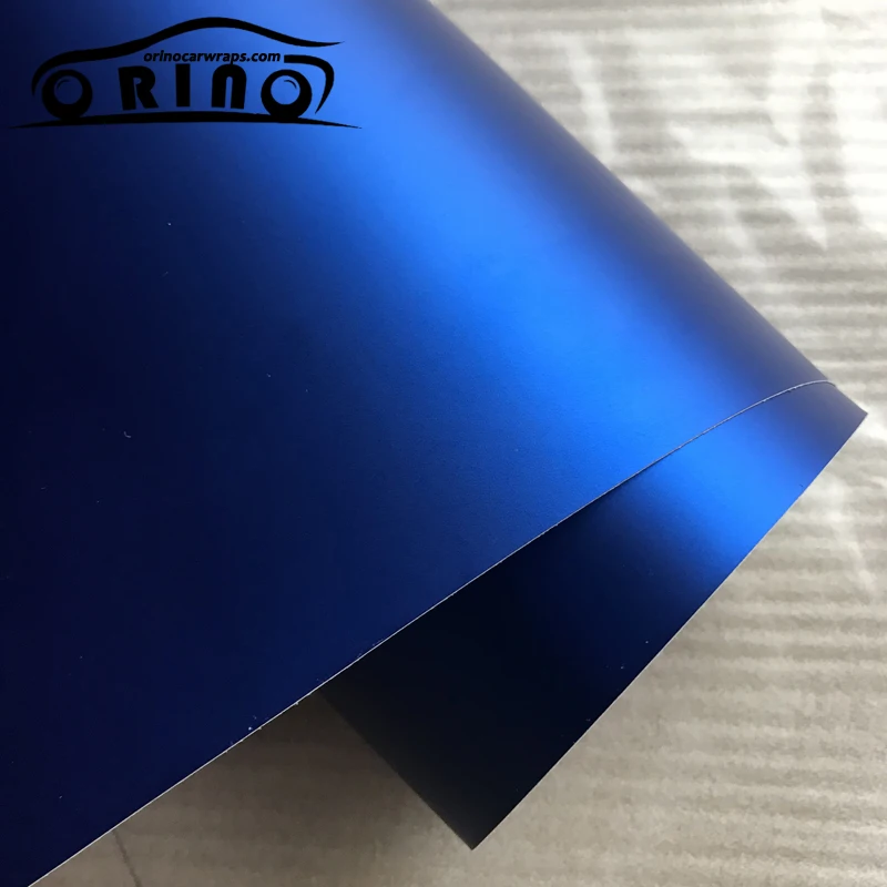 Blue Metallic Chrome Vinyl Wrap Film-3