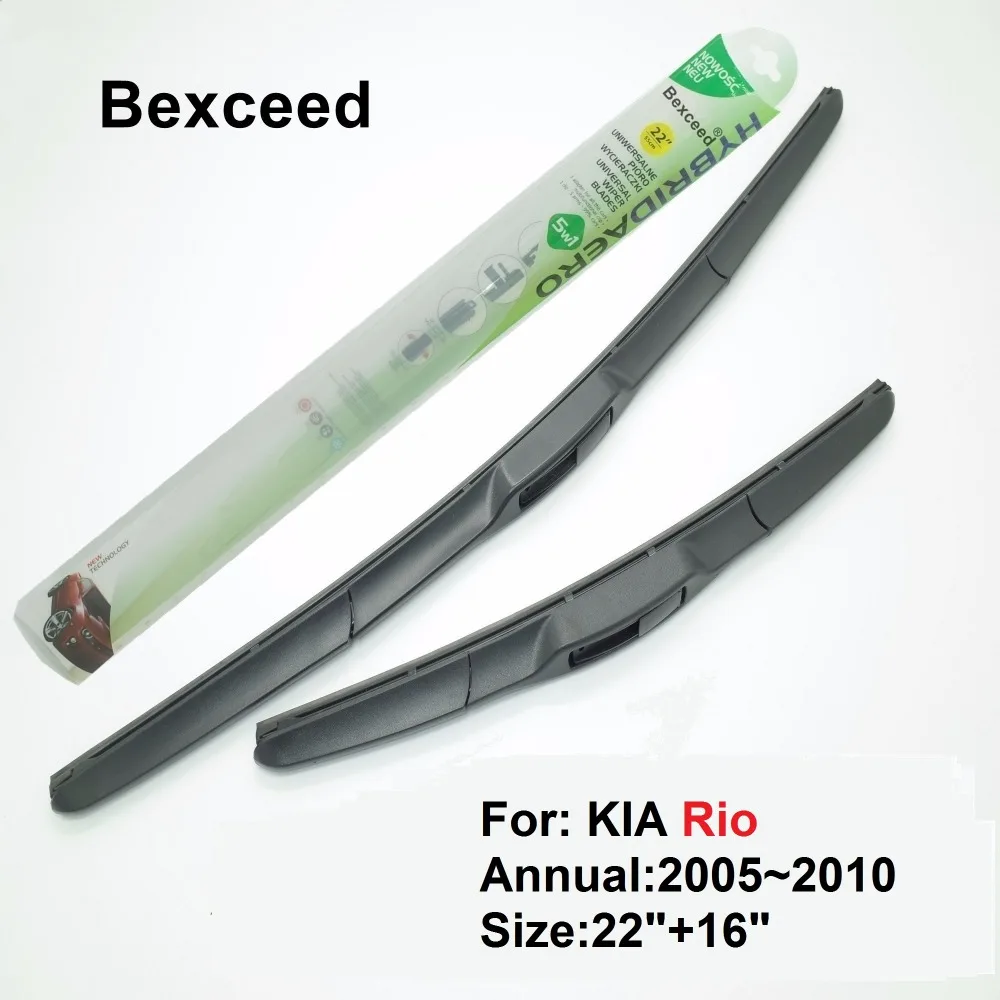 For KIA Rio 1 Set 22"+16" High Quality Bexceed of Car Windshield Hybrid