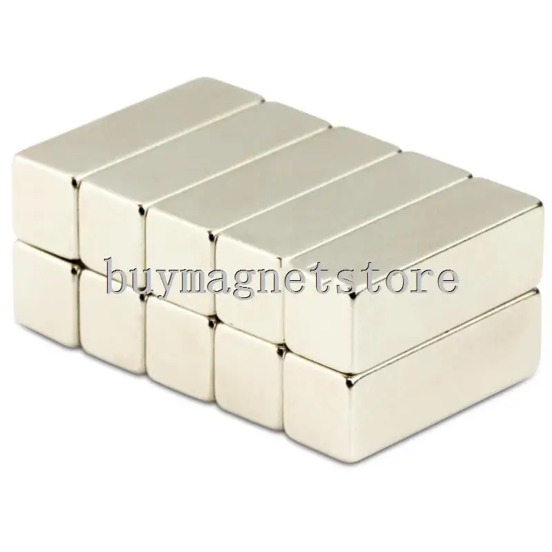 10pcs/lot N52 Bulk Super Strong Strip Block Bar Rare Earth