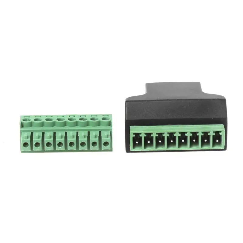 OOTDTY RJ45 Женский Винтовые клеммы 8-контактный разъём Ethernet коаксиальный кабель удлинитель адаптер Прямая