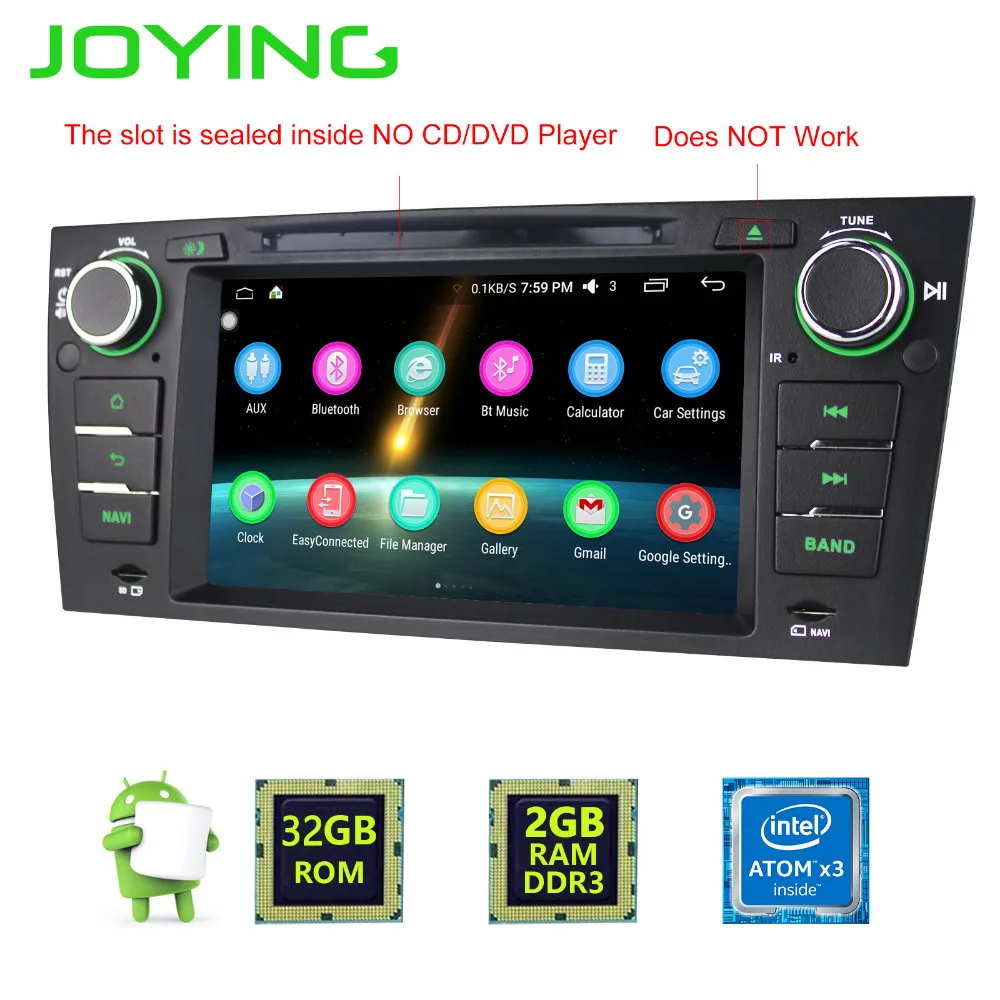 Buy JOYING 1 din 2GB RAM HD 7'' touch screen Android 6