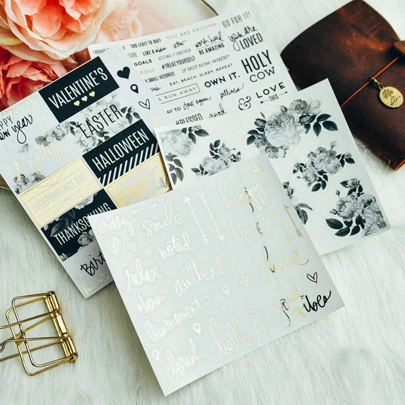 

KLJUYP New Planner Stickers for Scrapbooking DIY Projects/Photo Album/Card Making Crafts