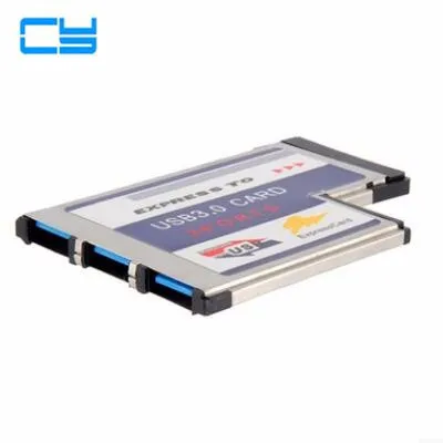 PCI-E PCI Express Card ExpressCard 54mm 34mm T type to USB 3.0 3 Port Adapter Low Profile Short Body type for Laptop Notebook
