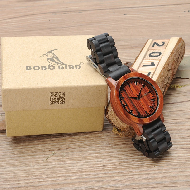 2017 New Luxury BOBO BIRD Brand Men Watches Wooden Band Quartz Wood Watch Wrist Watch Male Relogio C-M05