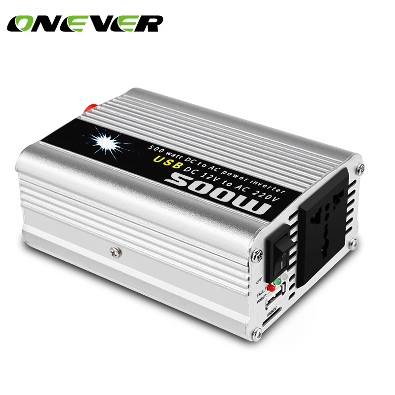 Onever500WCarInverter12v220v50HzAutoInverter12220Cigarette