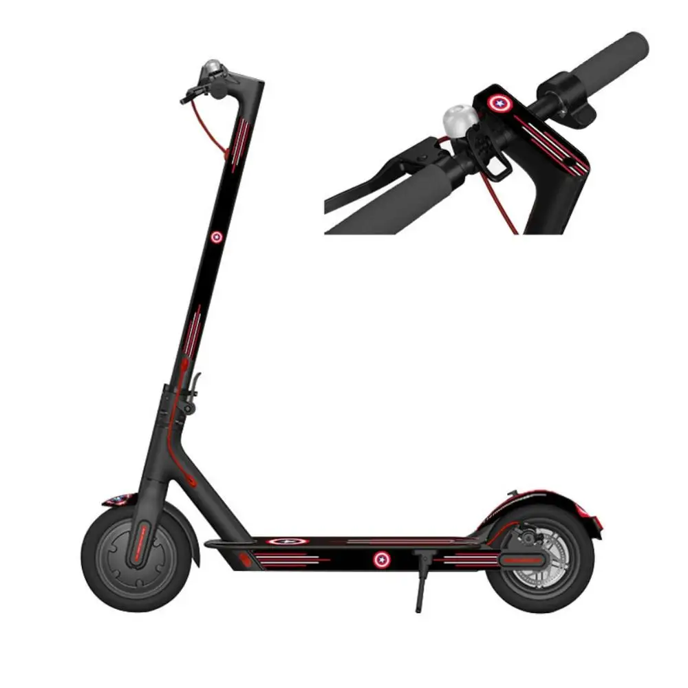 

DIY new Electric Scooter Body Sticker Label Applique Decoration Protection Fashion Stripe black