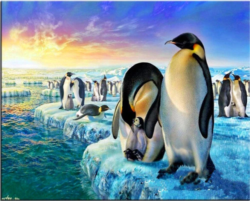

5D Diy Diamond painting animals Penguins 3D Diamond embroidery square drill Diamond mosaic pasted Cross stitch Crafts Needlework