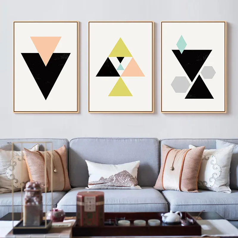 

Abstract Posters Geometric Marble Polygon Canvas Minimalist Wall Art Prints Painting Nordic Decoration Pictures Room Home Decor