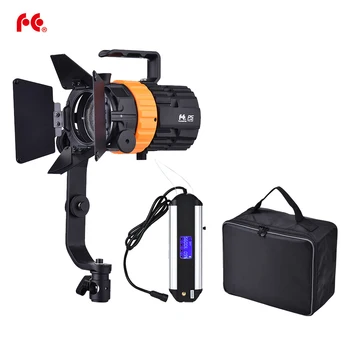 

FalconEyes Light Pulsar5 50W 5600K Mini LED Spotlight Focusable Dimmable Fanless with 4-Leaf Barn Door/Separated Control/Bag