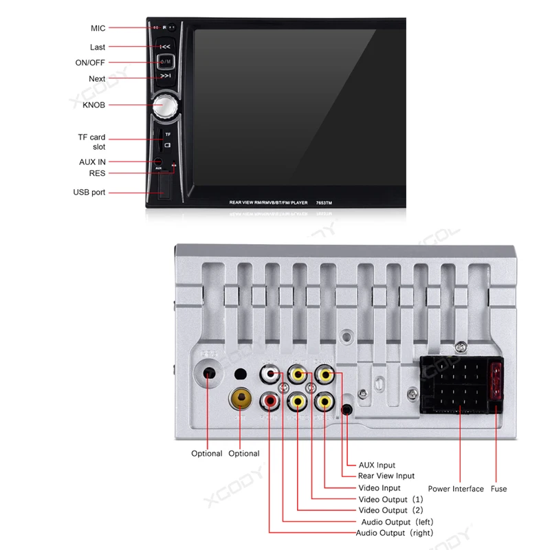 Автомагнитола 2 Din MP5 плеер 6 дюйма Bluetooth громкая связь автомобильное аудио USB FM AUX