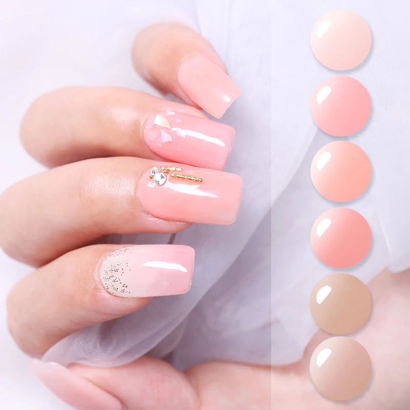 UR SUGAR Translucent Pink Gel Nail Polish Semi-Permanent Soak Off UV Jelly Gel 7.5ml Nail Art Varnish image 4