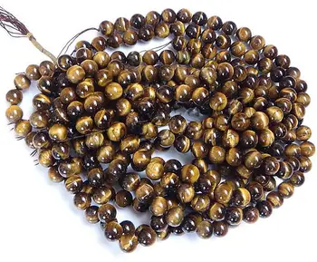 

2015 New Trendy Fashion 4mm Length:15.5 Inch Tiger eye Stone Round Beads Natural gem stone beads string For DIY Bracelet