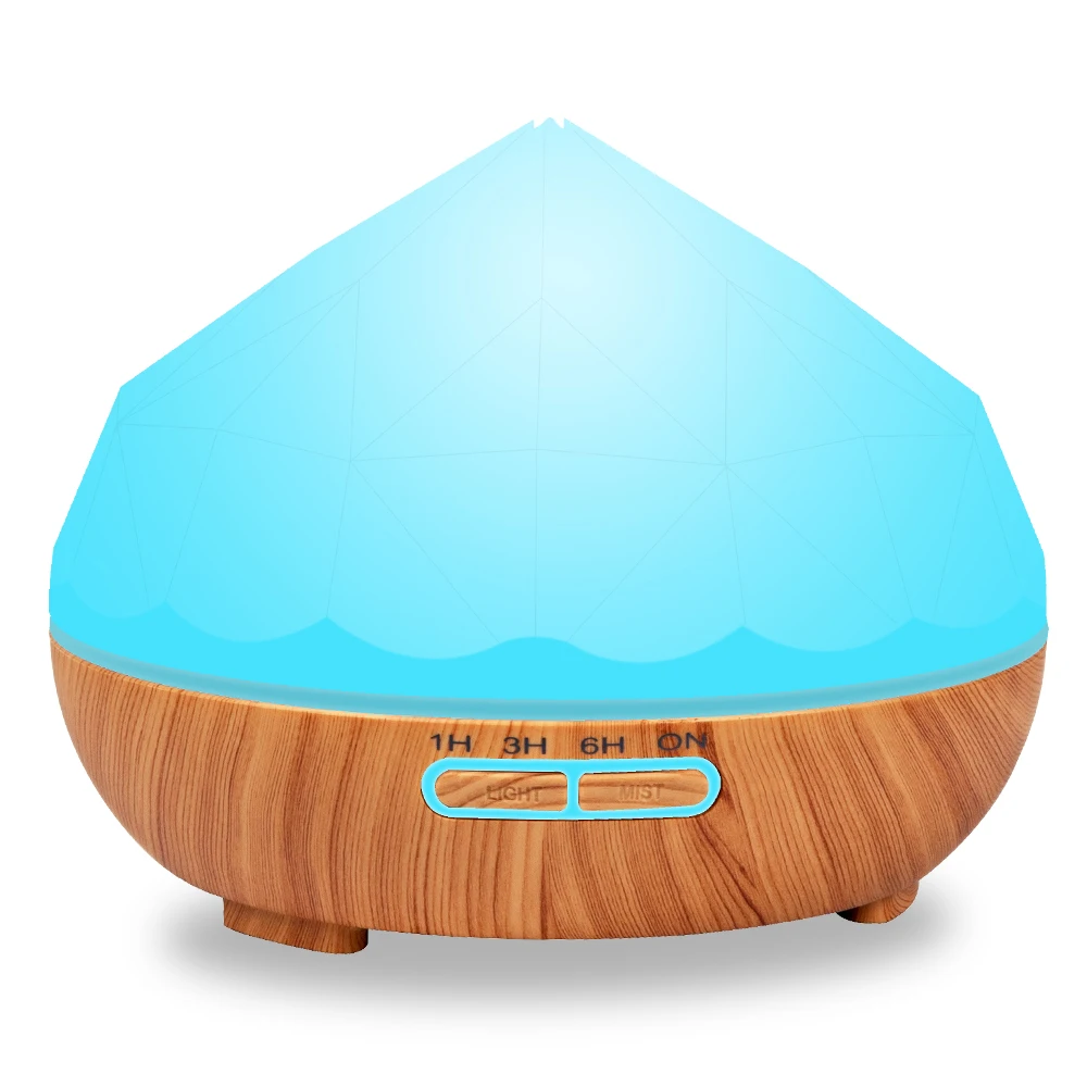 

300ml Aroma Essential Oil Diffuser Ultrasonic Air Humidifier Aromatherapy Wood Grain 7 Colors Changing LED Light For Home Office
