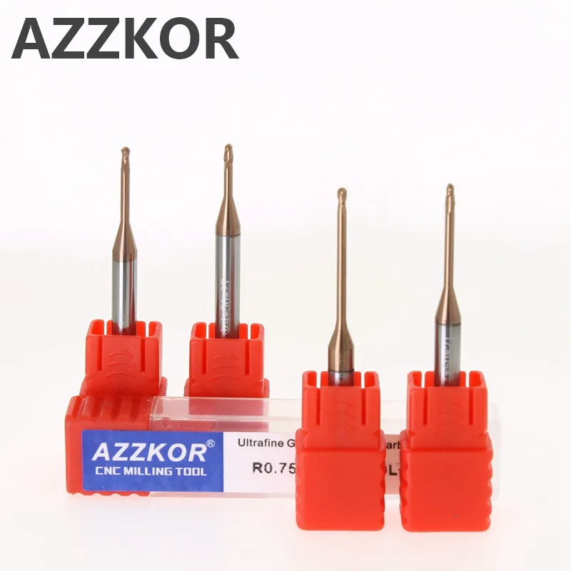 

R0.5/R0.75/R1.5 Deep Groove Alloy Ball Milling Cutter Avoiding Long Neck Cutting Lengthening CNC 2F Deep Hole Steel For Metal