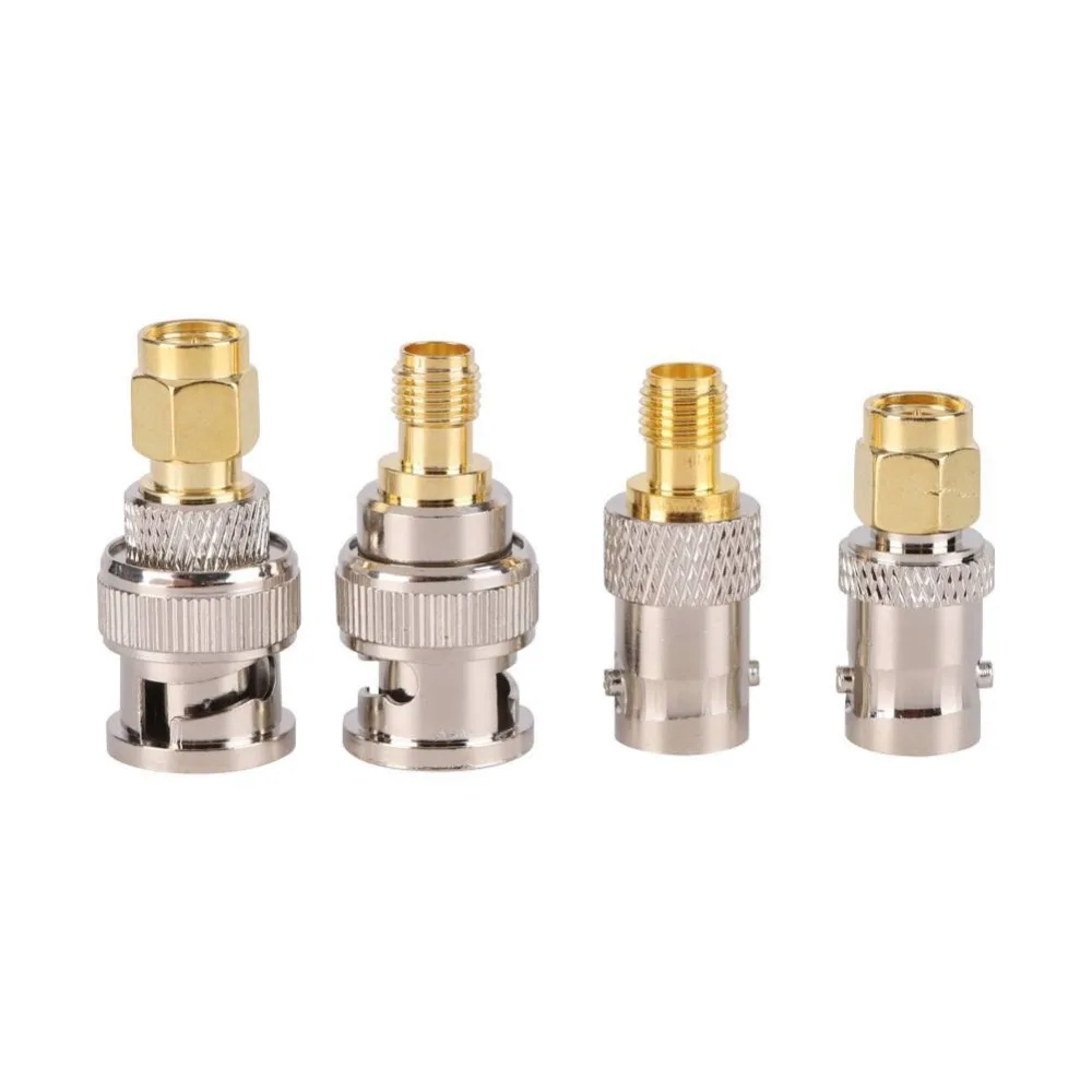 4pcs/set SMA to BNC Male Female Connector Kit Portable High Temperature Resistant RF Coaxial Adapter Converter for Computer | Электроника
