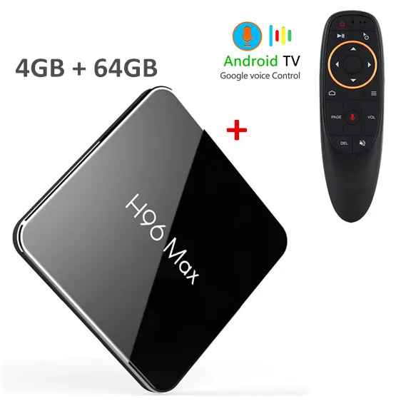 H96 MAX X2 Android 9,0 4 Гб ram 32 Гб 64 Гб Amlogic S905X2 LPDDR4 Smart tv Box 2,4G 5G Wifi H.265 4K USB3.0 Google Голосовое управление - Цвет: 4GB 64GB voice