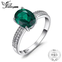 Jewelrypalace 2ct создания Изумрудный Обручение Комплект кольцо чистого твердого стерлингового серебра 925 оптовая продажа модные женские туфли