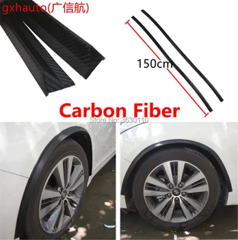 

2PCs 150cm universal carbon fiber car fender flare wheel eyebrow protector wheel Arch trim strip fit for Subaru Forester XT US-V