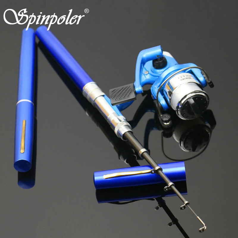 Pen Fishing Rod + Reel Combos Portable Outdoor Travel Ice Fly Fishing