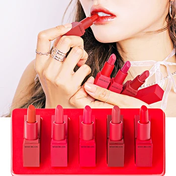 

MayCreat Brand 5Pcs/Kit Matte Lipstick Sexy Long Lasting Waterproof Matte Lipstick Pencils Moisturizer Lips lipstick Set Brand