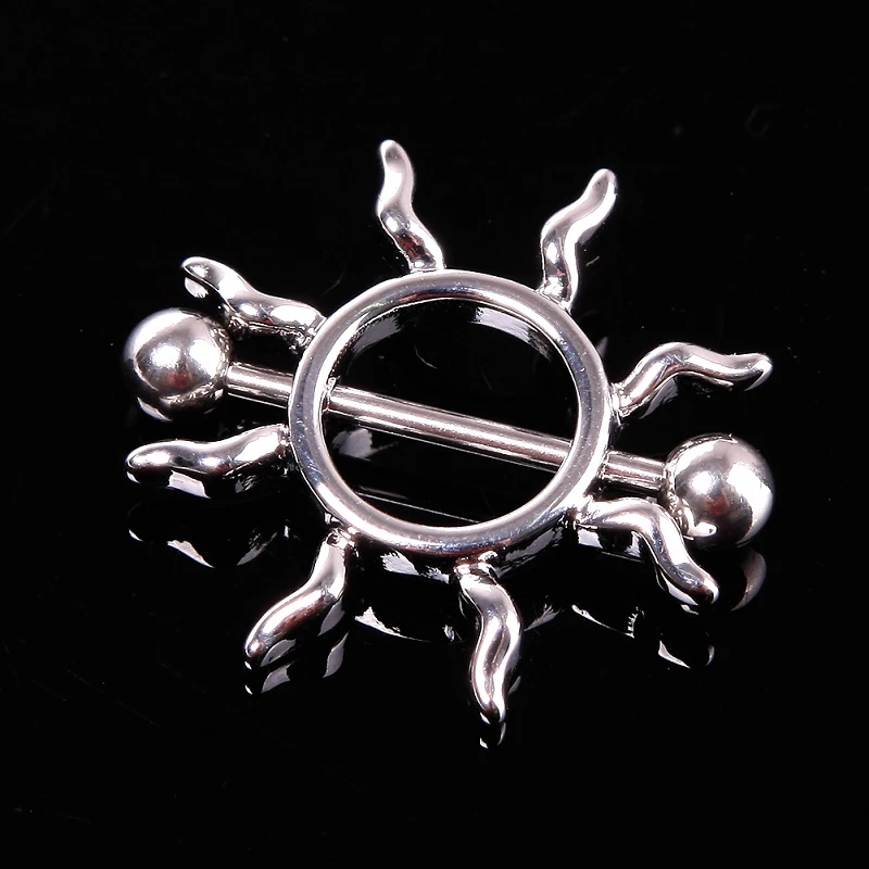 Gothic Navel Belly Button Rings Silver Spider Piercing Bar Barbell Body