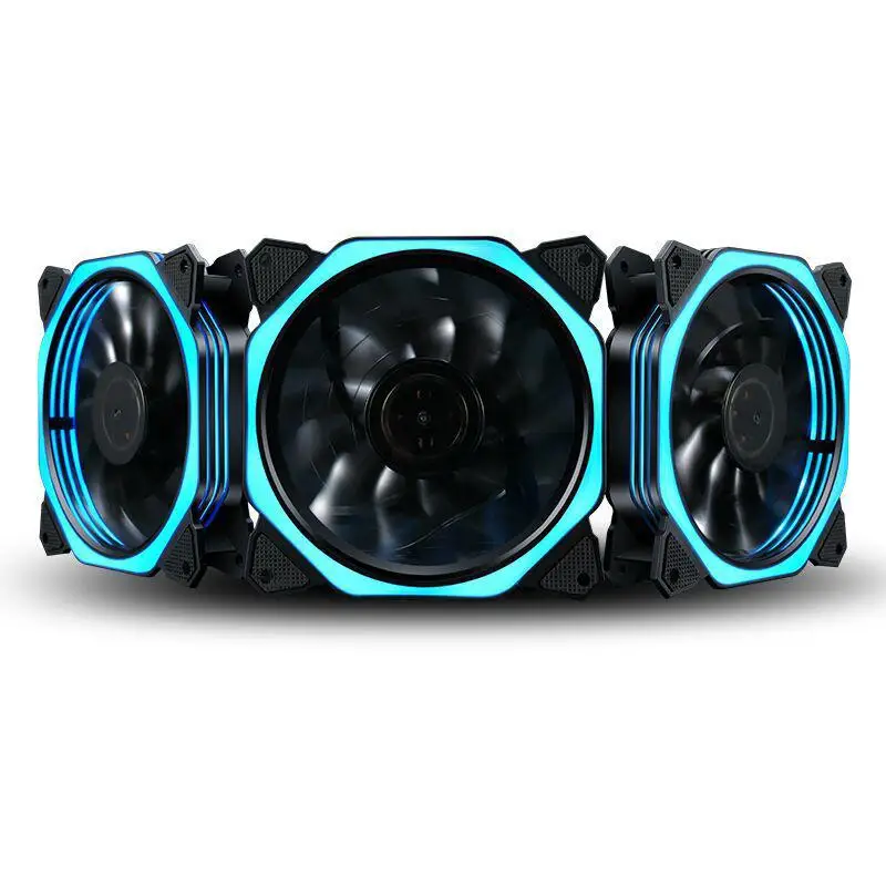 EastVita PC вентилятор 12 В 12 см охлаждения Cooler со светодиодный подсветкой для компьютера Silent вентилятор игровая подставка - Цвет: Ice Blue Light