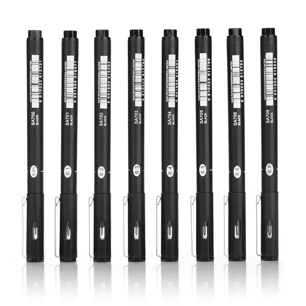 

Sipa 0.05~0.8cm Ultra-Fine Black Ink UNIPIN Pen Drawing Fiber Needles Liner Pen Sketch Sign Pen for Designer Artist Office