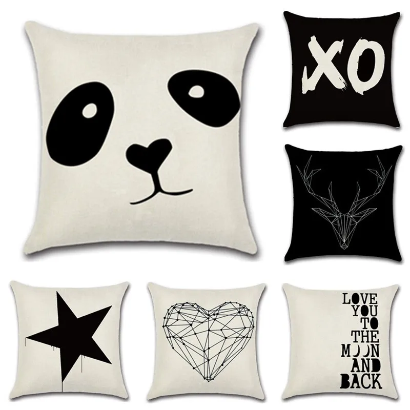 Подушка с геометрическим рисунком Love Home Panda наволочка сердцем для дома улицы