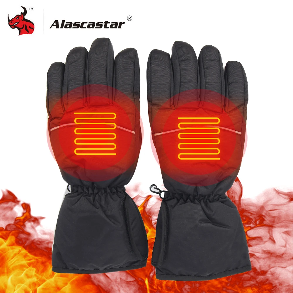 Motorcycle Gloves Heated Gloves Battery Powered Riding Waterproof Winter Moto Gloves Motorbike Guantes Touch Screen Gant Moto